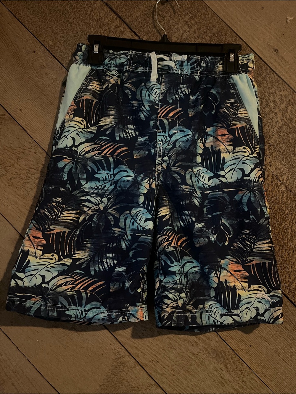 Tommy Bahama Navy Tropical Print Swim Trunks